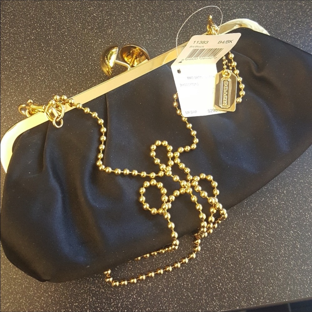 AUTHENTIC COACH “MAD SATIN CLUTCH” BNWT